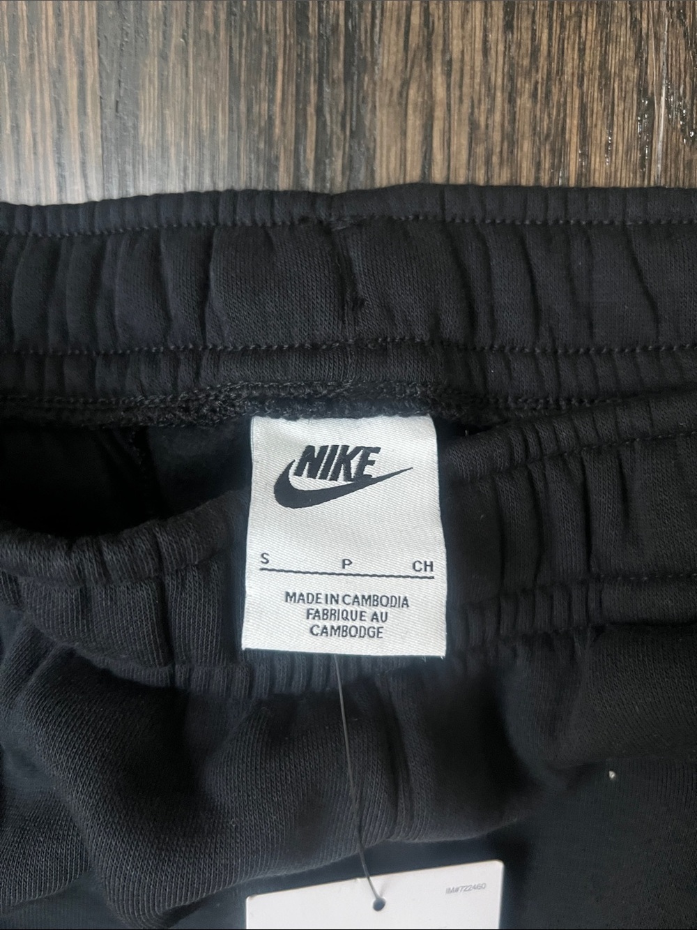 NWT NEW Nike Club Men’s Training Joggers Jogger Sweatpants Black with Swoosh | S - Picture 3 of 6